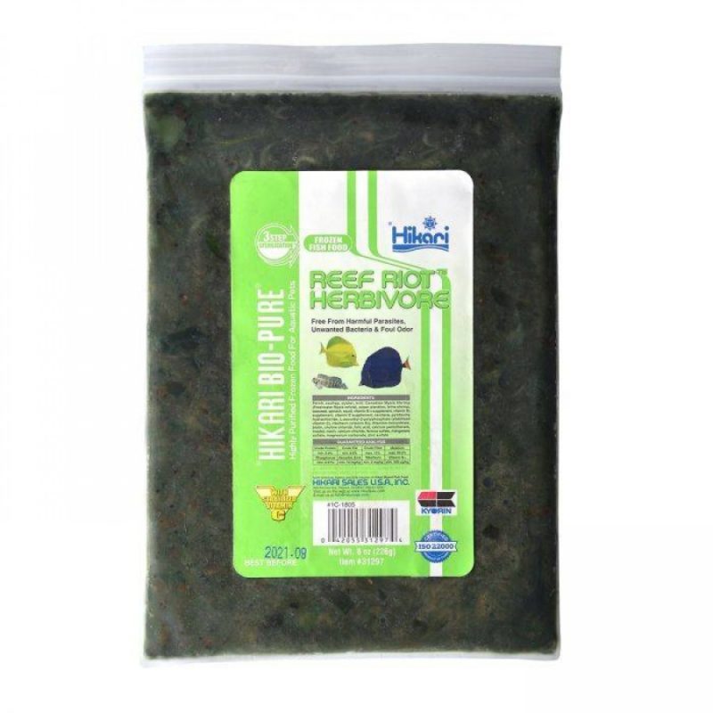 Hikari Frozen Reef Riot Herbivore 8oz Flat