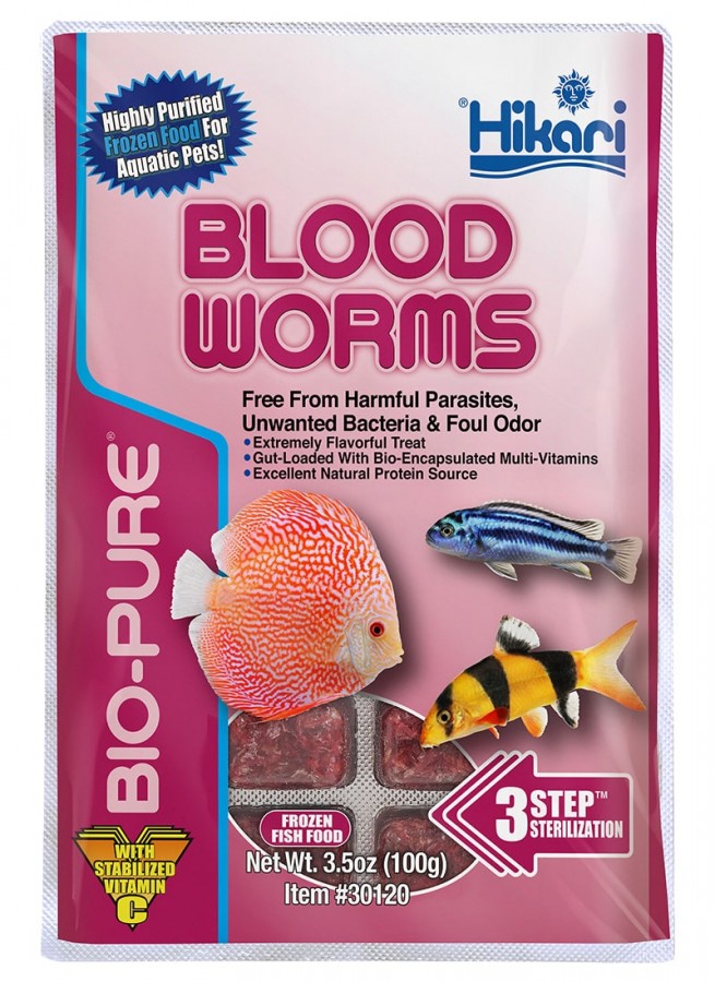 Hikari Frozen Bloodworms 3.5oz Cubes