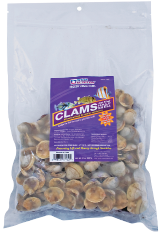 Ocean Nutrition Frozen Clams on the Half Shell 32oz